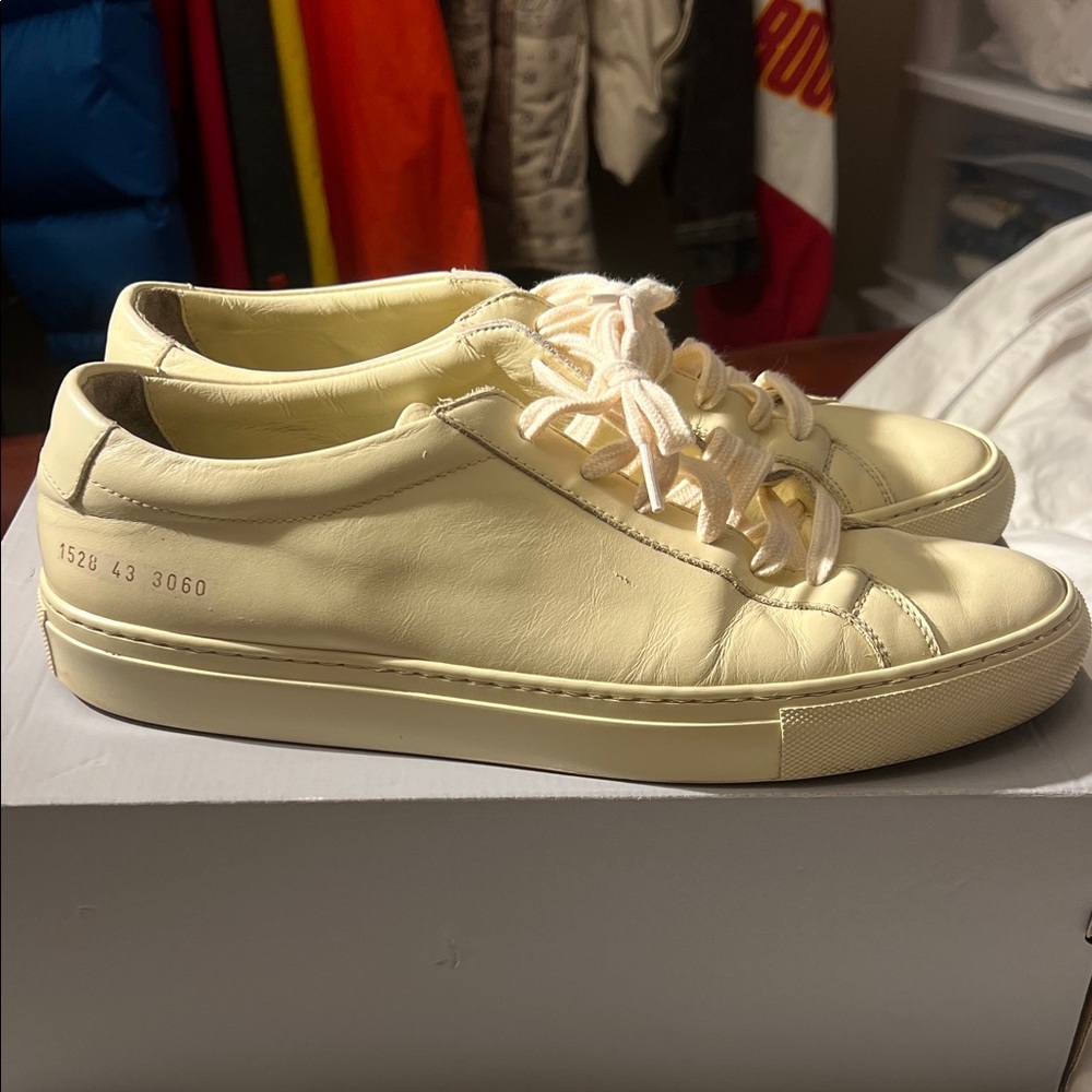 Common projects Cream Leather Sneakers - Picture 3 of 10